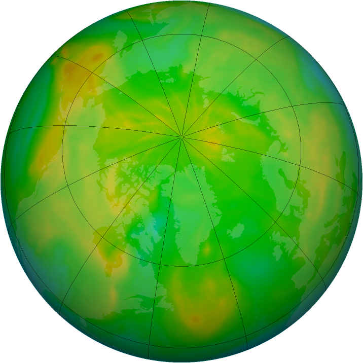 Arctic ozone map for 14 June 2014